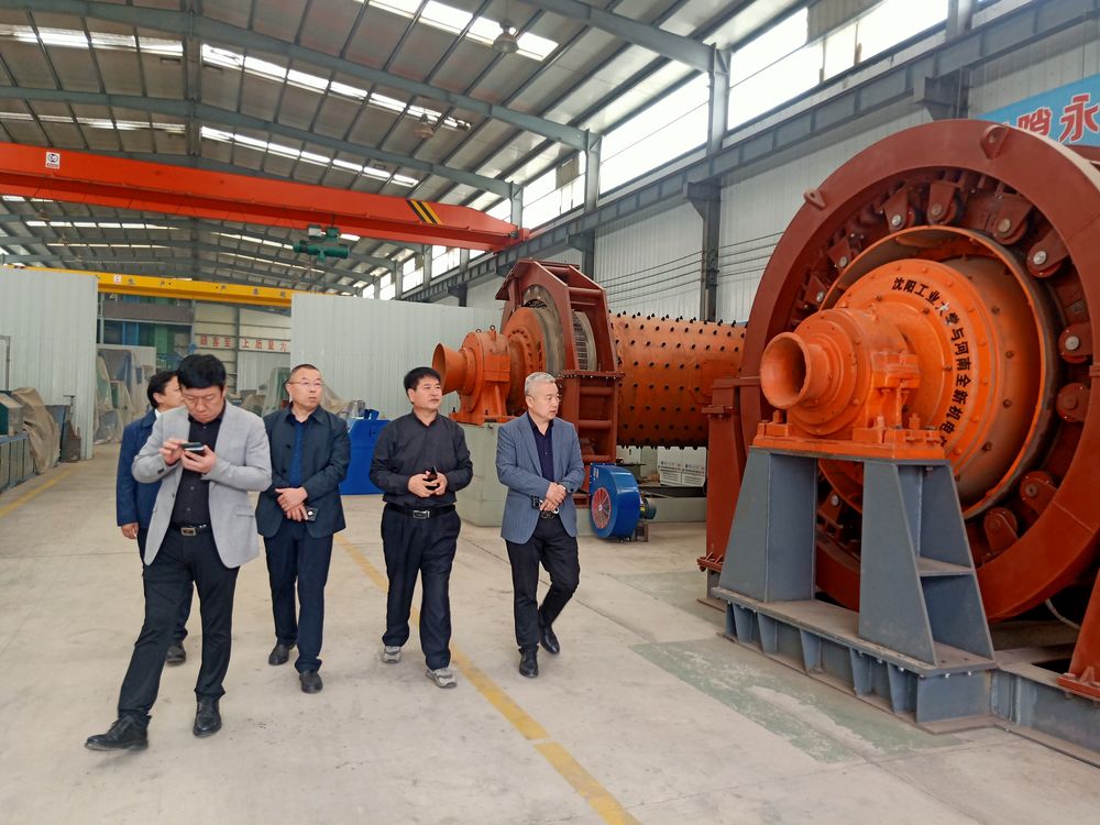 市領導來（lái）公司考察高低（dī）壓電機和永磁直驅球磨機